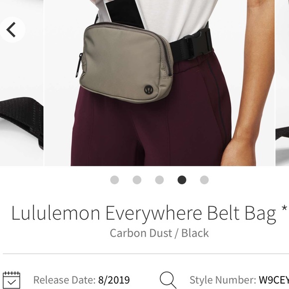 Lululemon Everywhere Belt Bag Carbon Dust OG Original - Picture 10 of 10